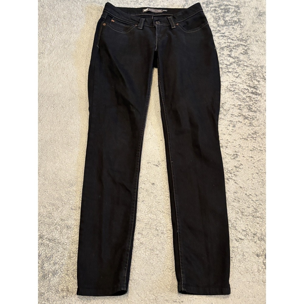 Levis Jeans Womens 7/28 Black Bold Curve Low Rise Skinny Denim Dark Wash Stretch